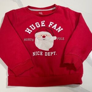 Falls Creek Red Kids Santa 'Huge Fan' Sweatshirt